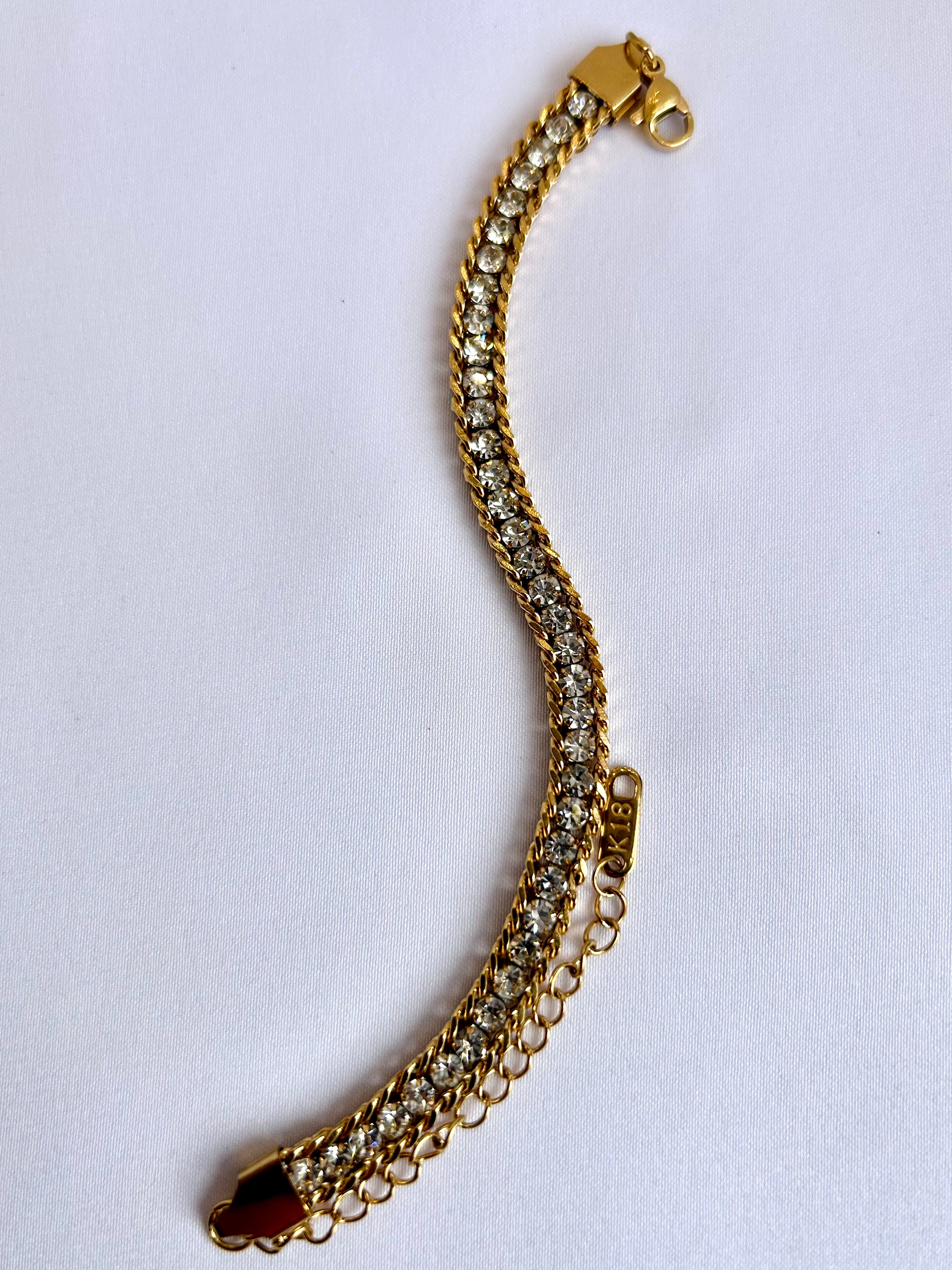 Bracelet chaine - Acier inoxydable & cristaux