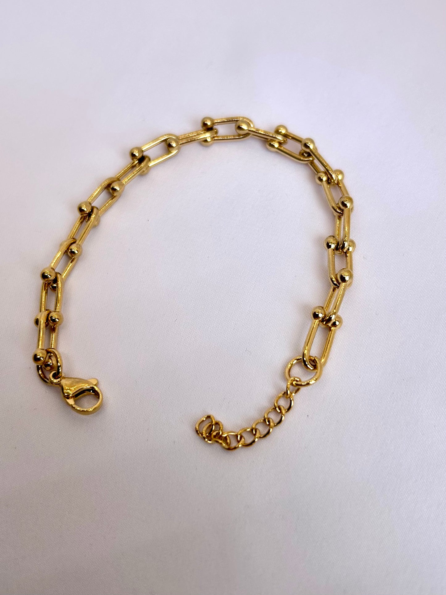 Bracelet Femme Chaîne Acier Inoxydable Motif U Luxe