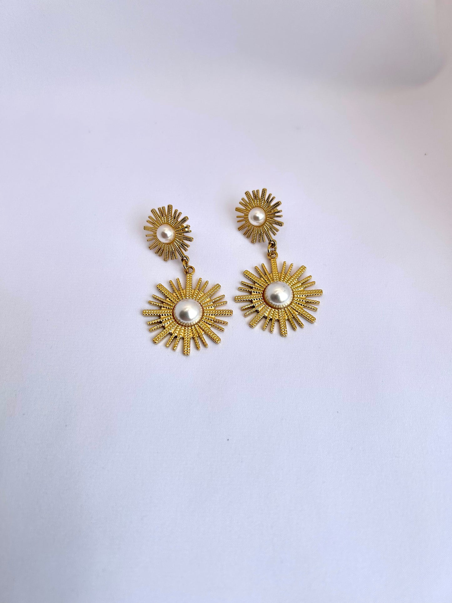 Boucles d'oreilles pendantes Soleil