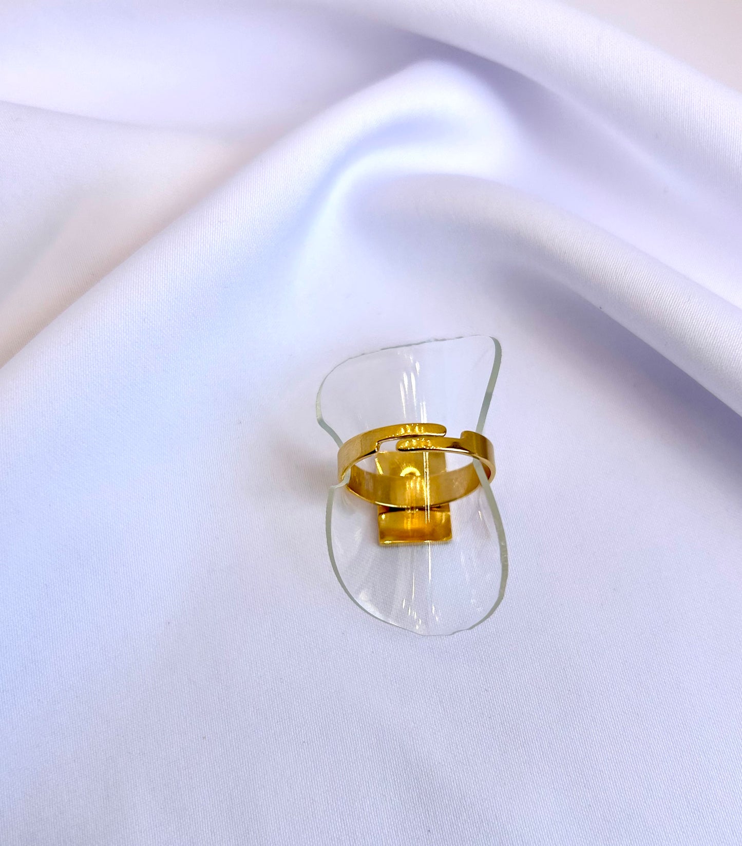 Bague Acier Inoxydable Motif Carré Femme