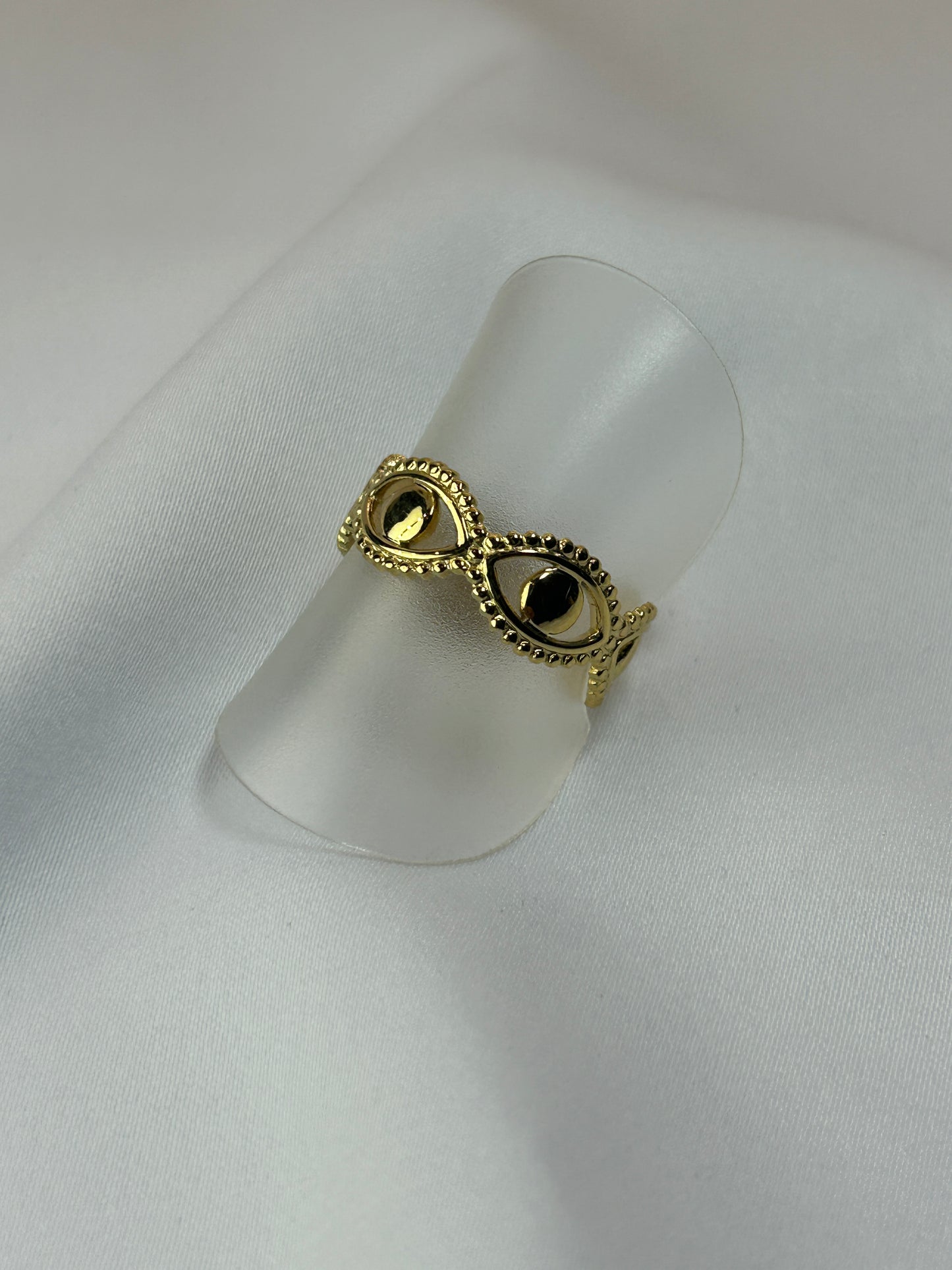 Bague Acier Inoxydable Multi Œil Femme Luxe