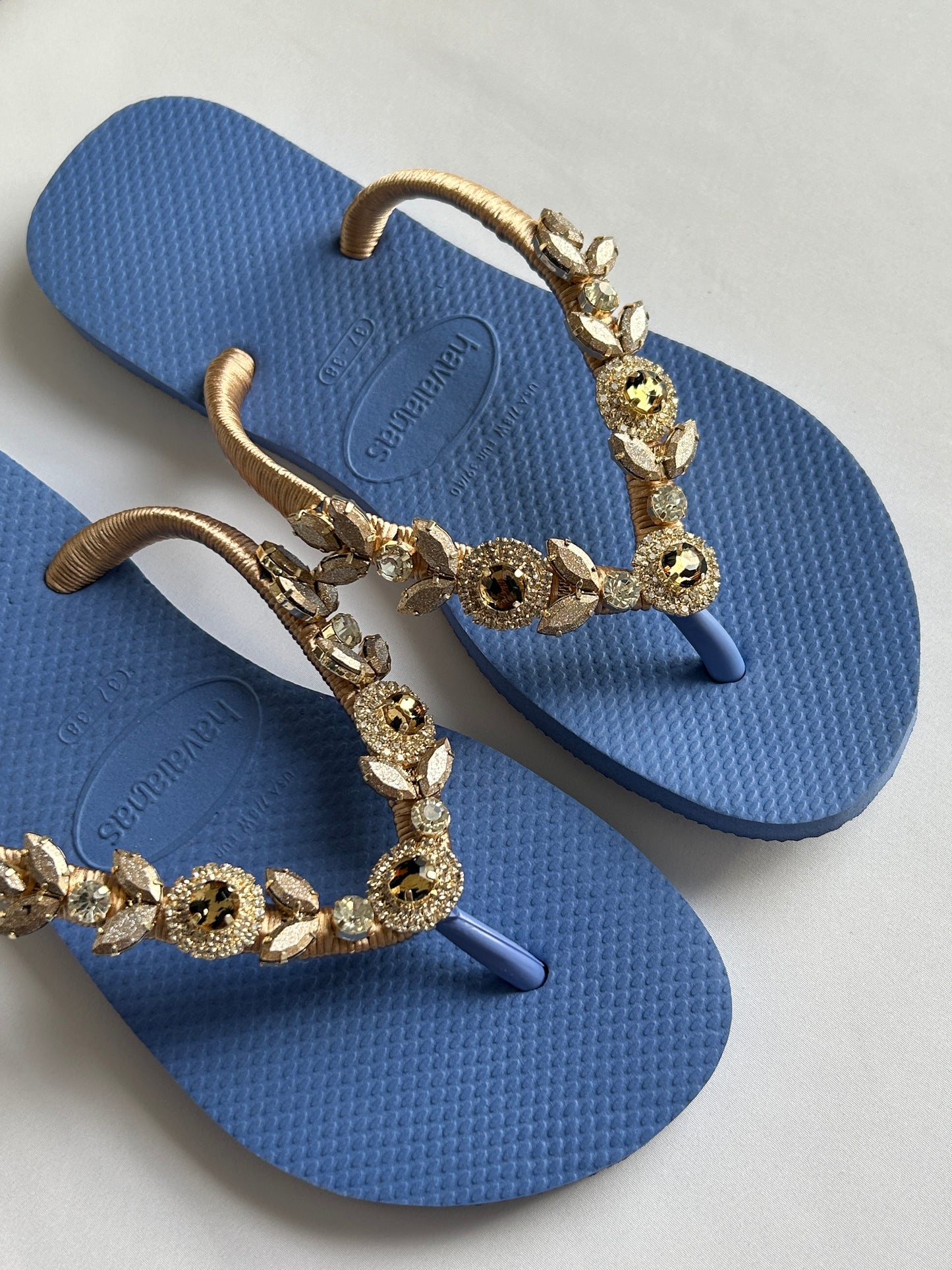 Tong Havaianas Blue Décor Léopard Femme Chic