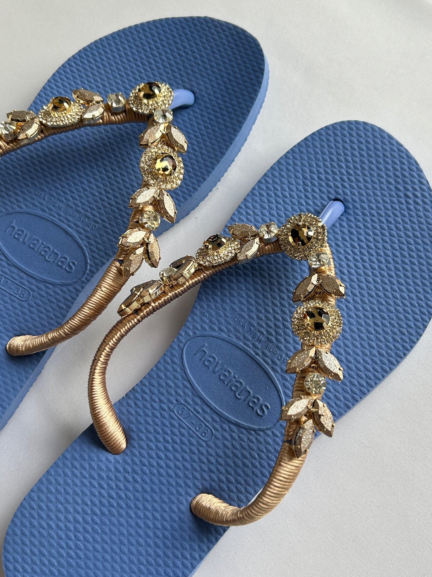 Tong Havaianas Blue Décor Léopard Femme Chic