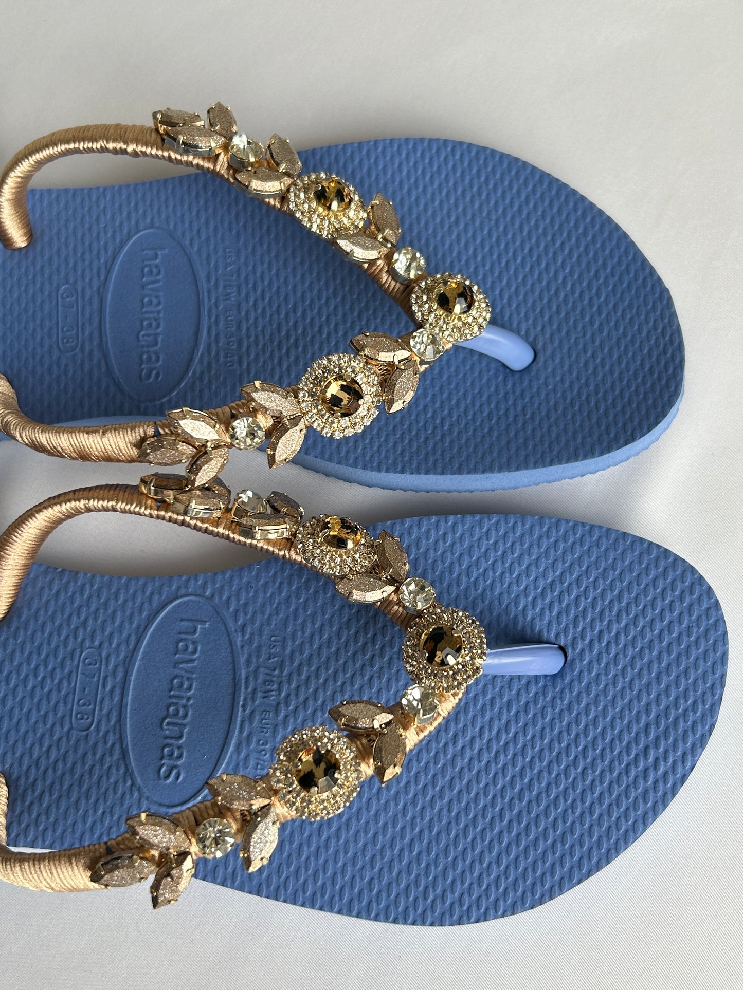 Tong Havaianas Blue Décor Léopard Femme Chic